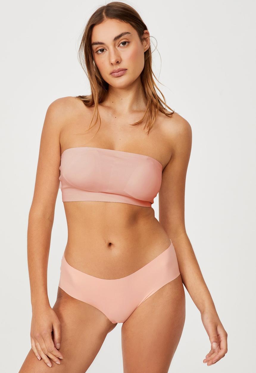 Cotton On - Invisible bonded bandeau - marshmellow pink