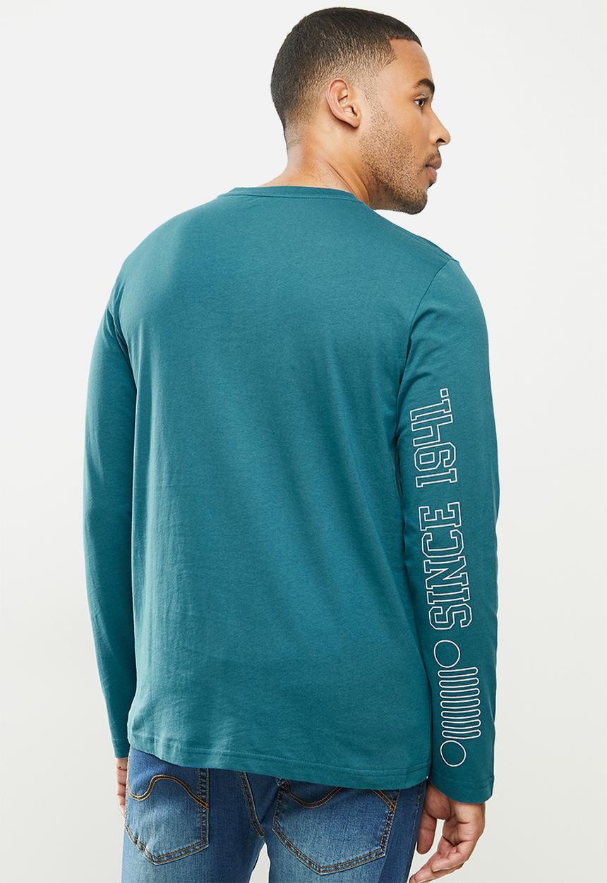 JEEP - Dawson long sleeve graphic tee - blue