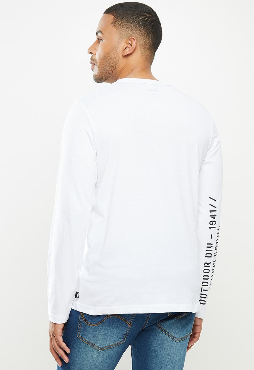JEEP - Ethan long sleeve graphic tee - white