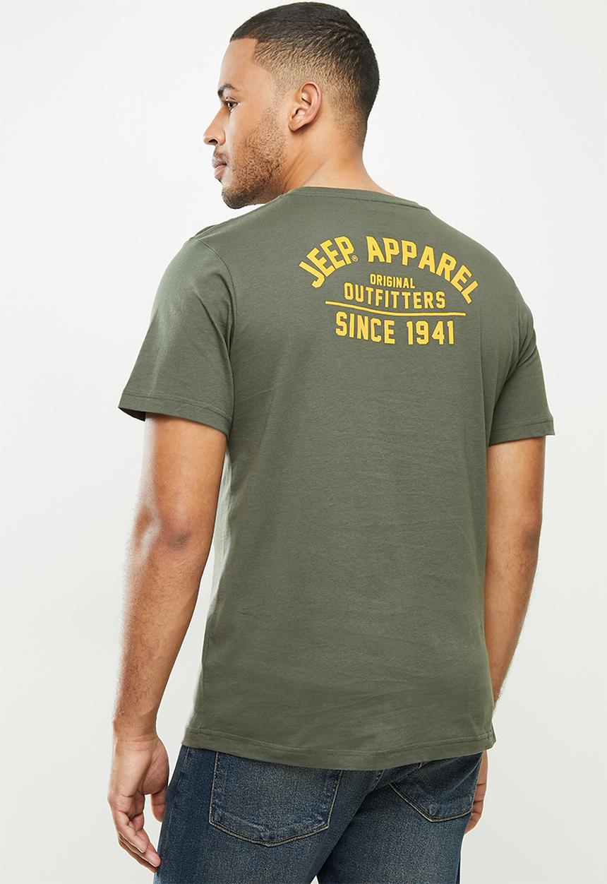JEEP - Derek short sleeve graphic tee - olive