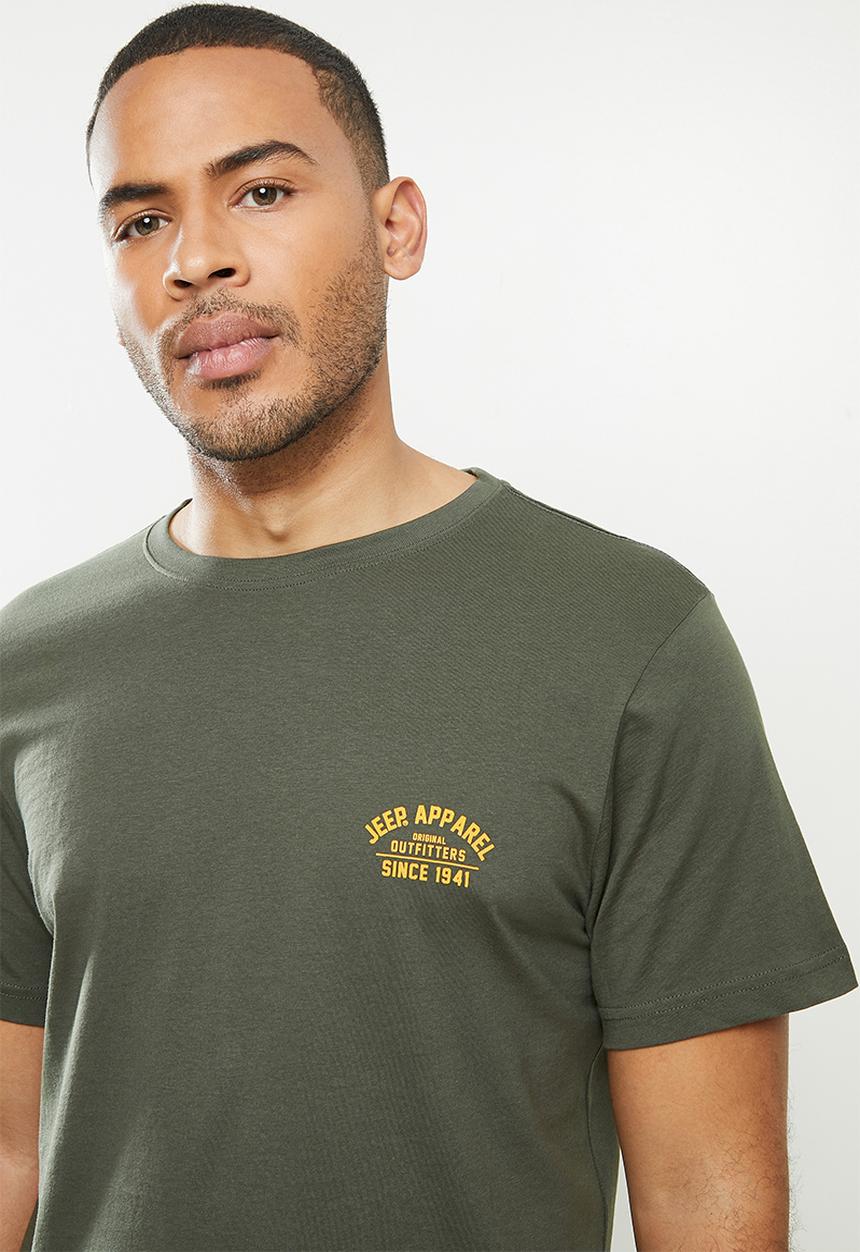 JEEP - Derek short sleeve graphic tee - olive