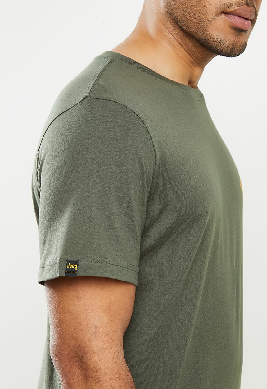 JEEP - Derek short sleeve graphic tee - olive
