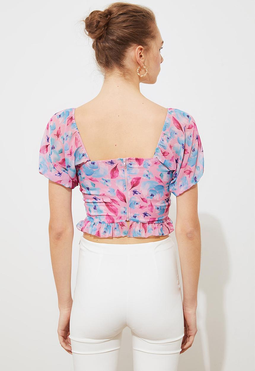 Trendyol - Lila crop blouse - lilac