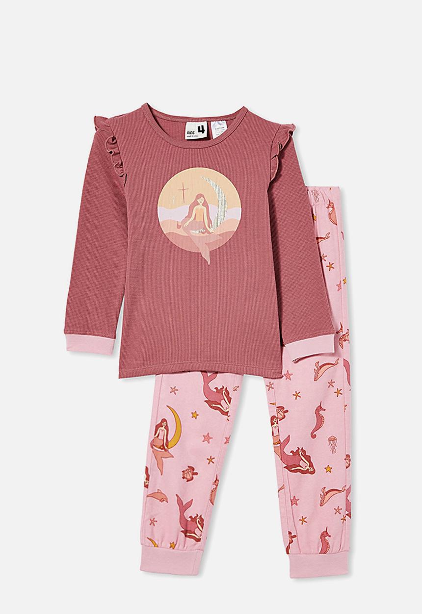 Cotton On - Edith long sleeve pyjama set - very berry
