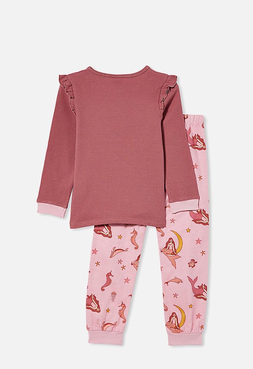 Cotton On - Edith long sleeve pyjama set - very berry