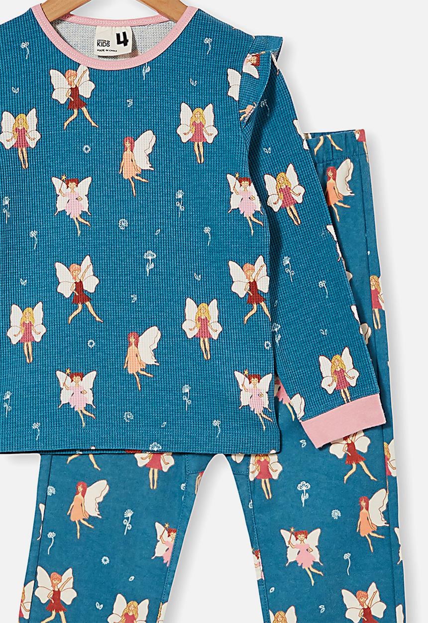 Cotton On - Edith long sleeve pyjama set - teal storm
