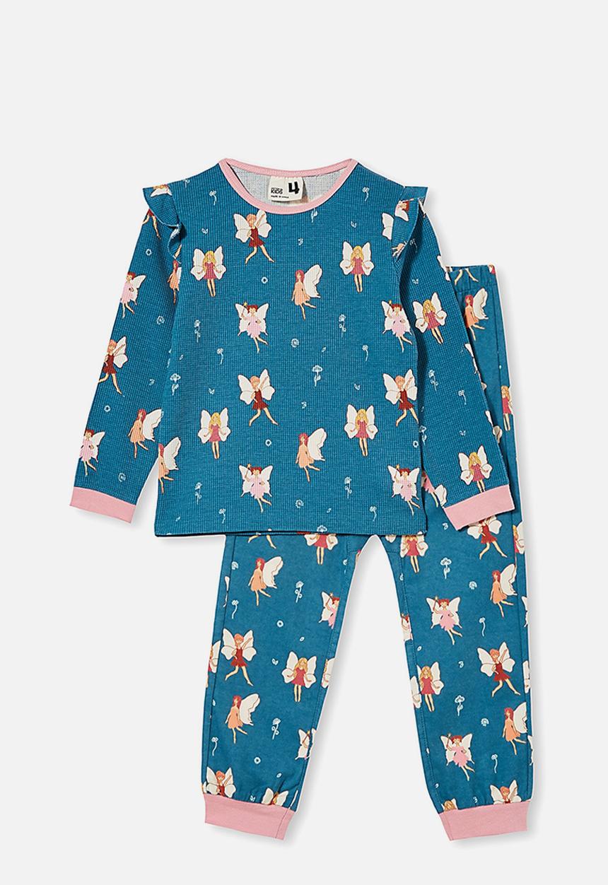 Cotton On - Edith long sleeve pyjama set - teal storm