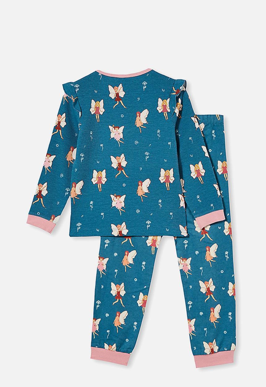 Cotton On - Edith long sleeve pyjama set - teal storm