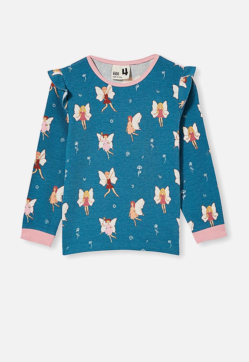 Cotton On - Edith long sleeve pyjama set - teal storm
