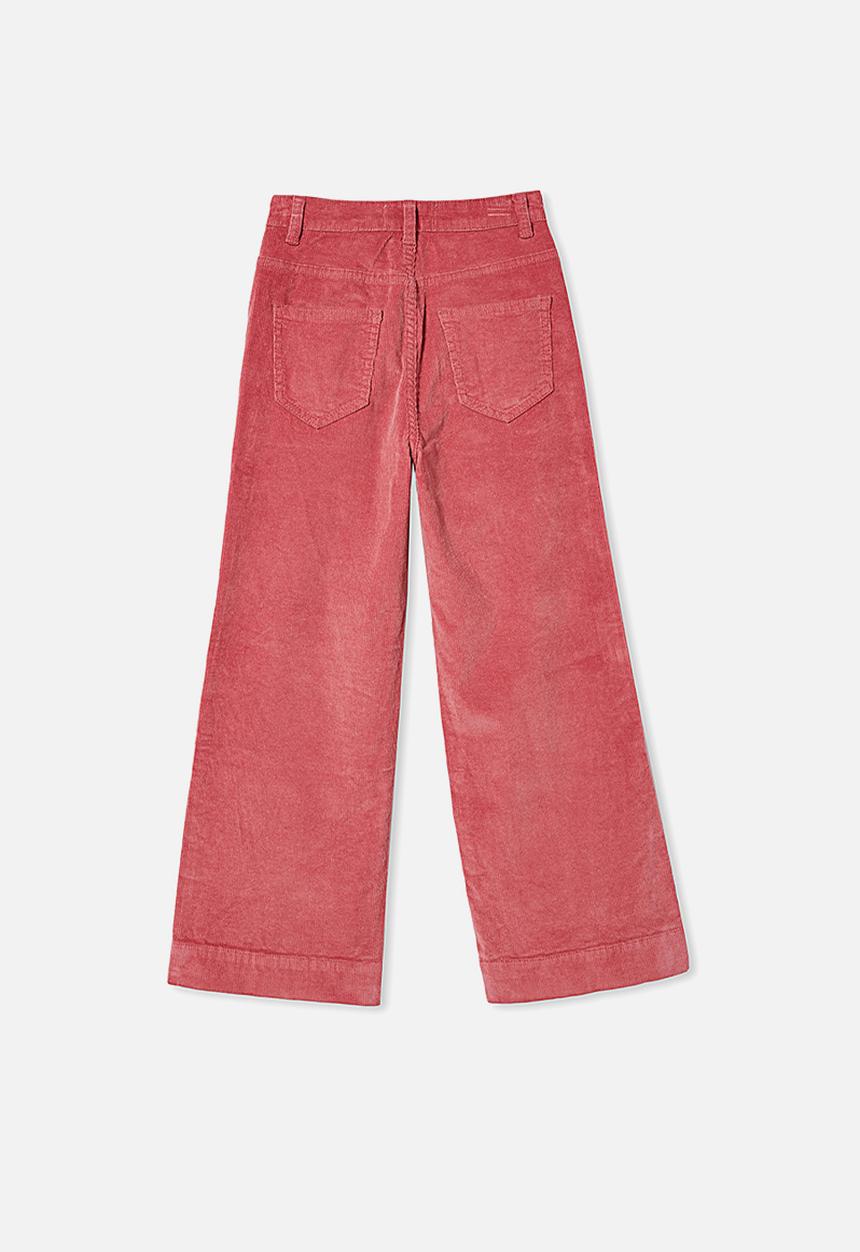 Free by Cotton On - Elka wide leg jean - very berry cord