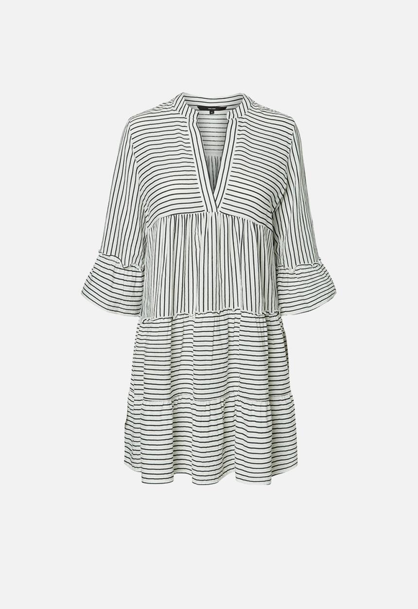 Vero Moda - Heli 3/4 short dress - white & black