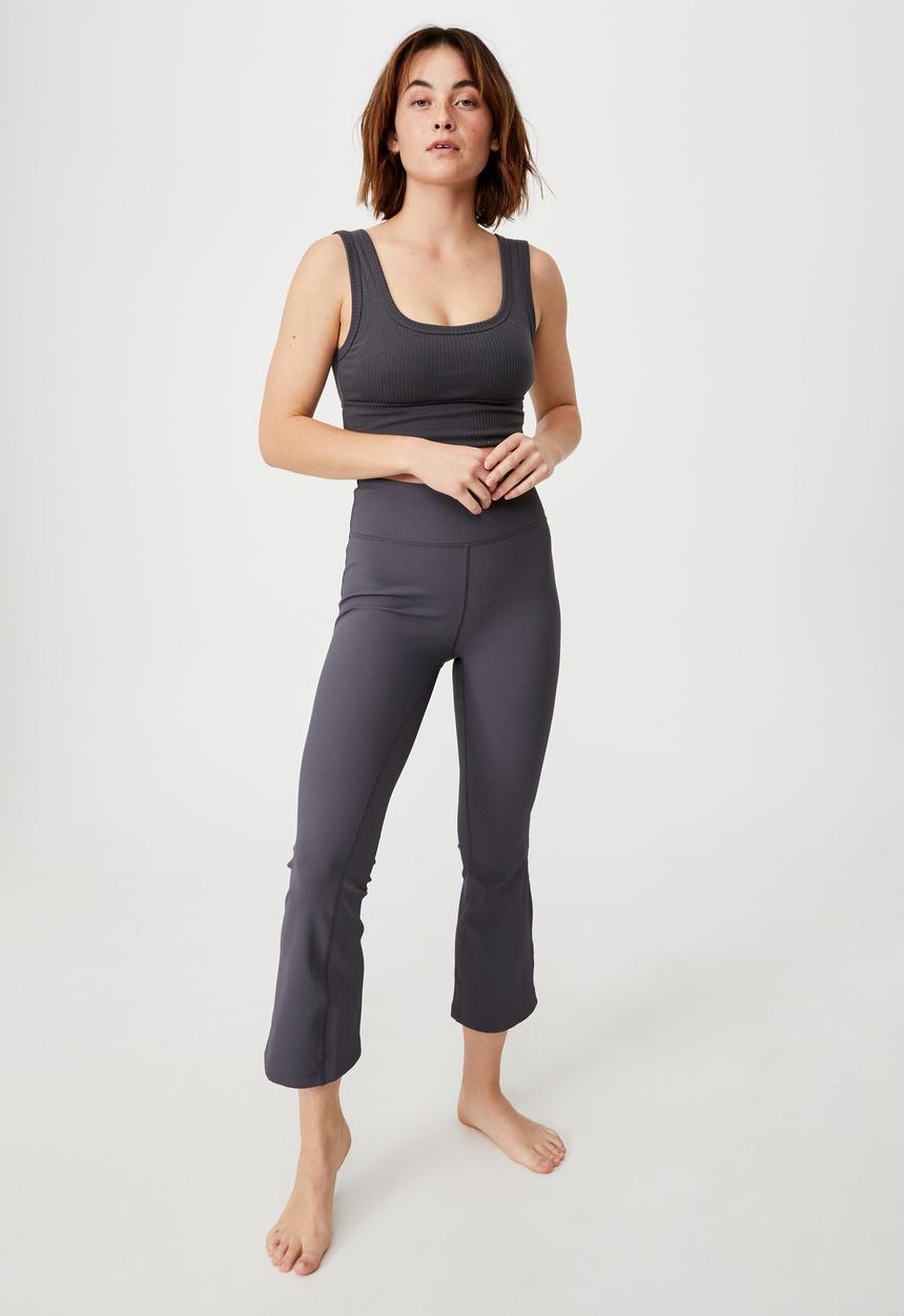Cotton On - Rib texture vestlette - pewter grey