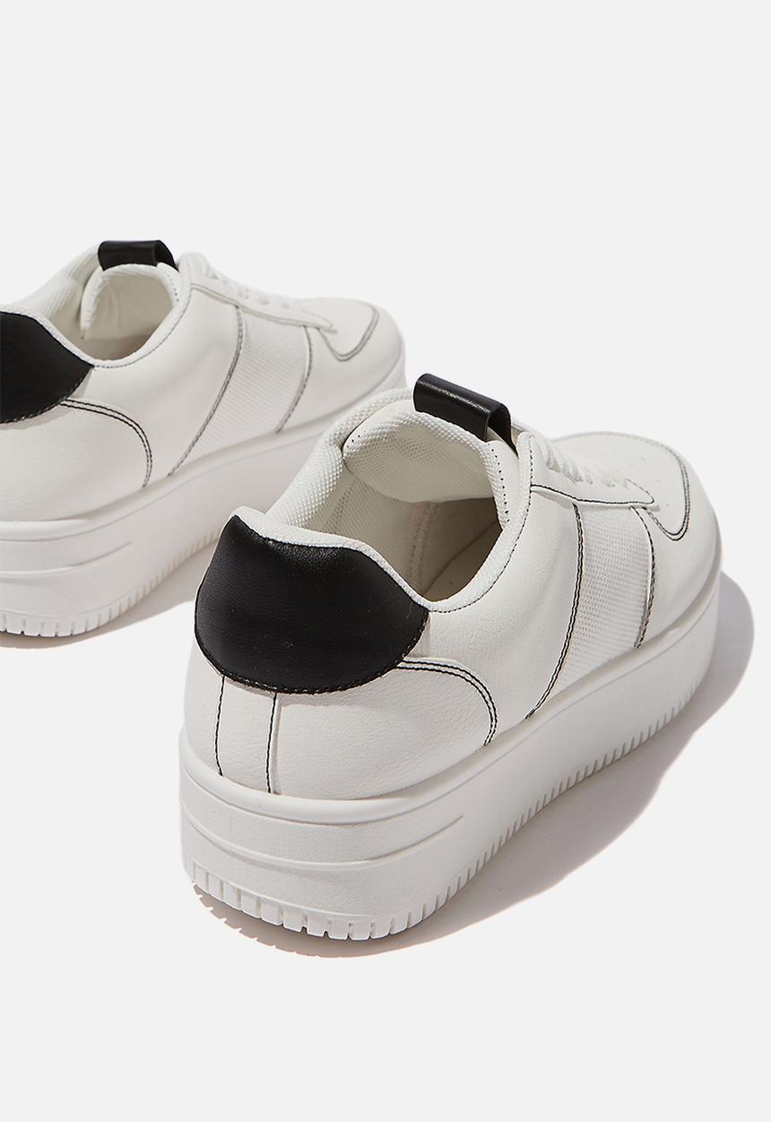 Cotton On - Alexa platform sneaker - white black