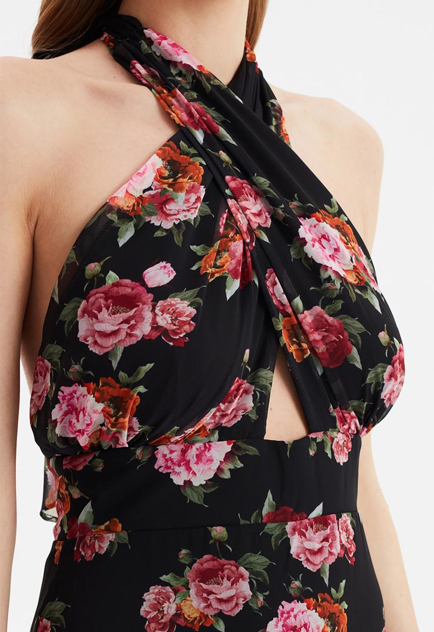 Trendyol - Collar detailed evening dress - multi