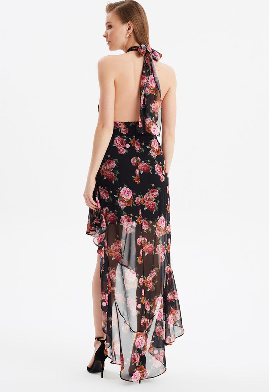 Trendyol - Collar detailed evening dress - multi