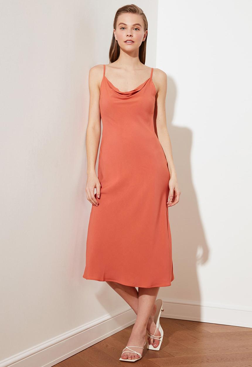 Trendyol - Tile strap dress - orange