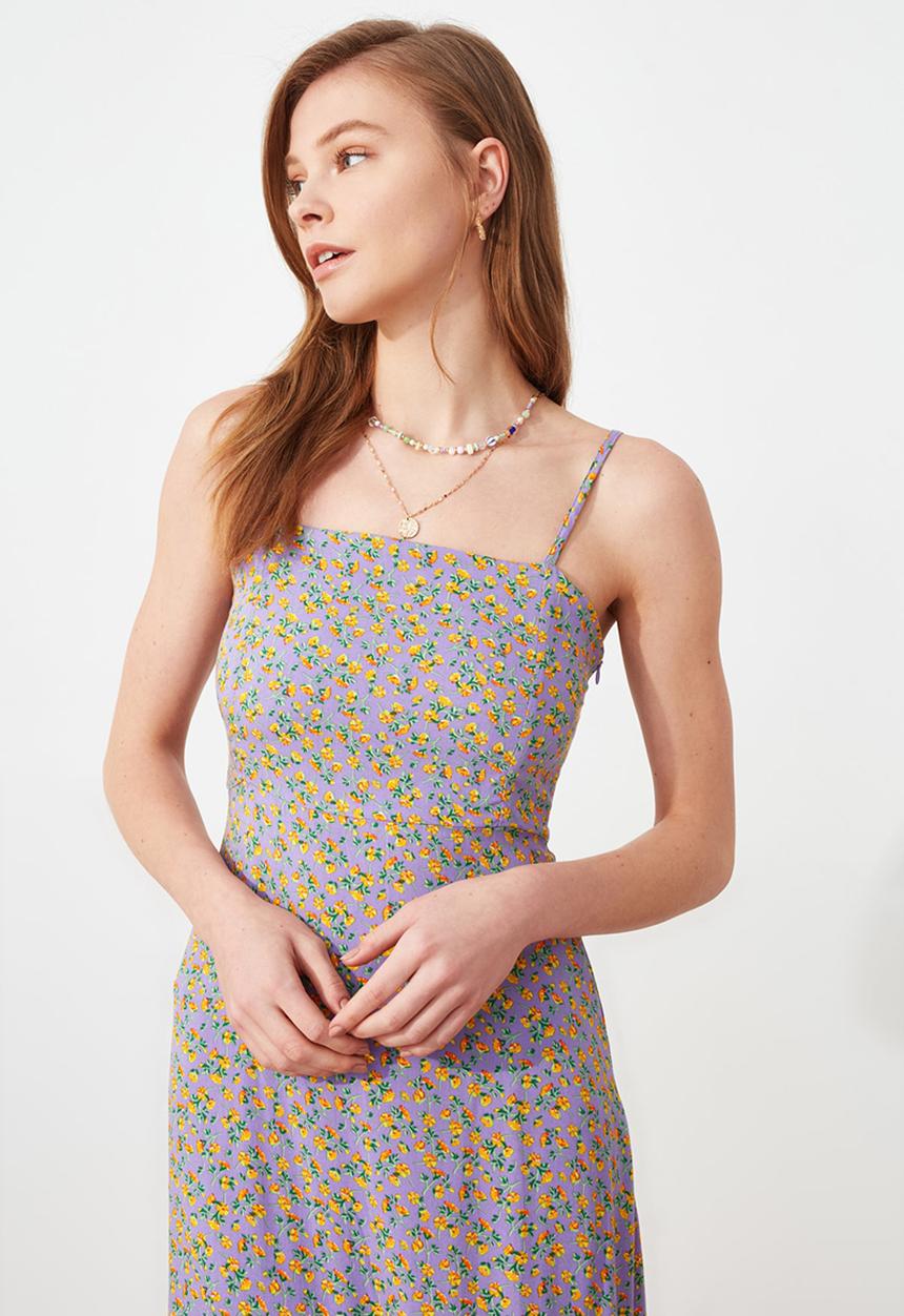 Trendyol - Lila strap dress - lilac