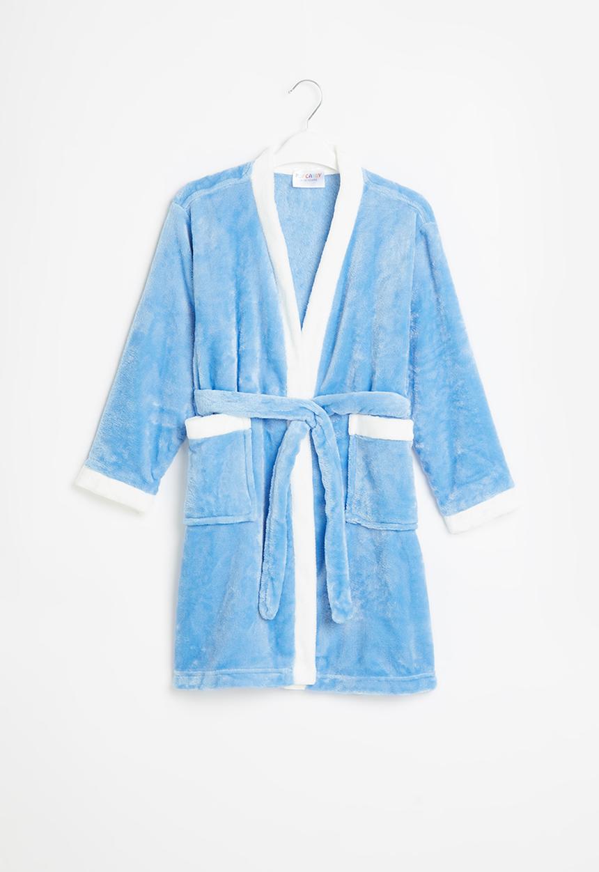 Pop Candy - Boys robe - blue & white