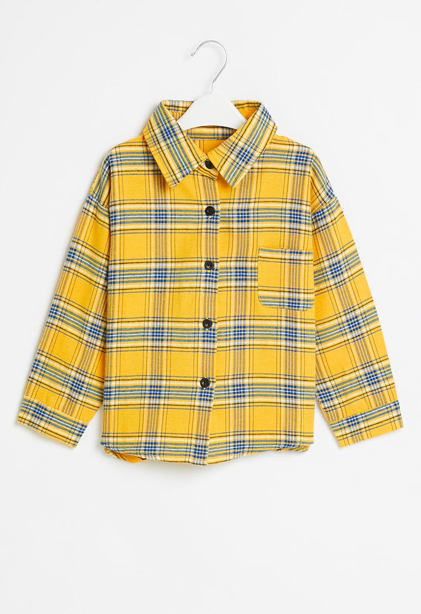 Rebel Republic - Girls check shirt - yellow