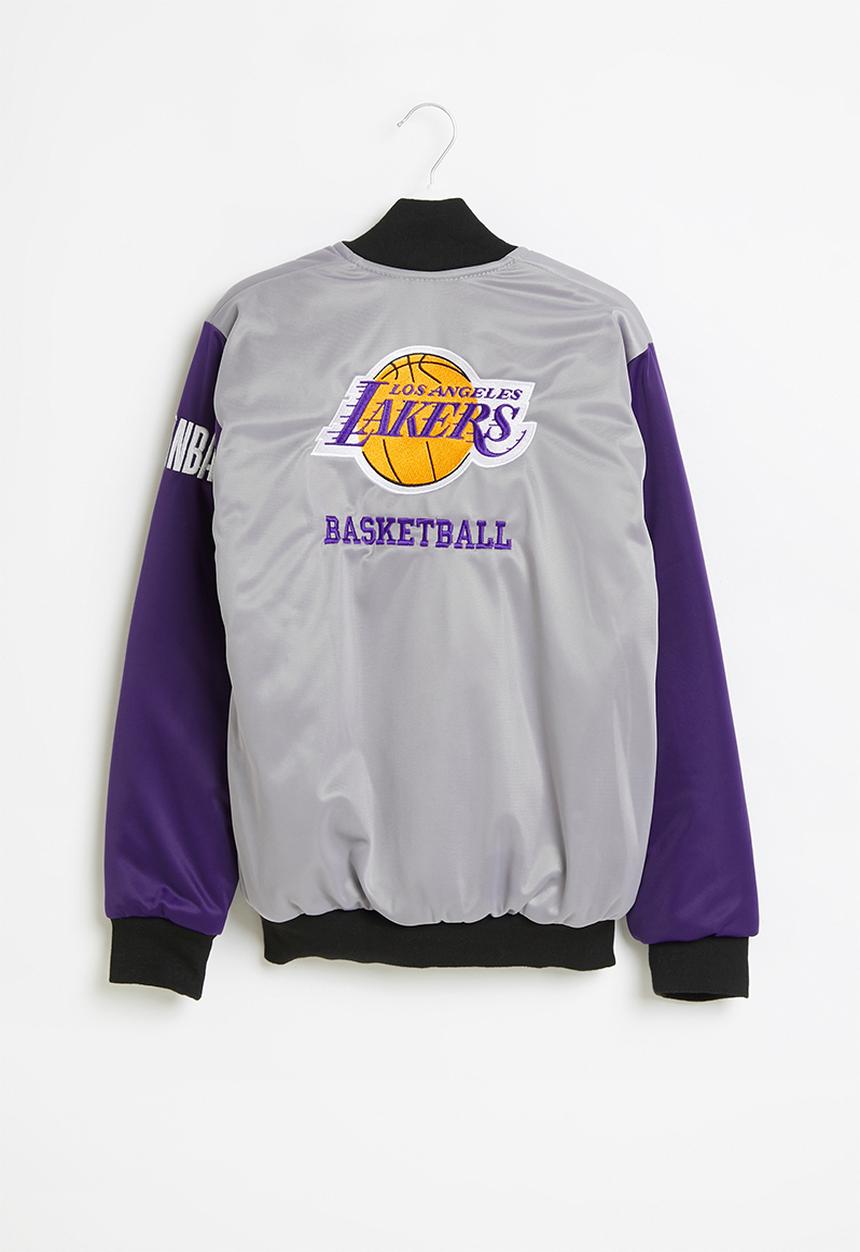 NBA - Lakers icon logo bomber jacket - grey & purple