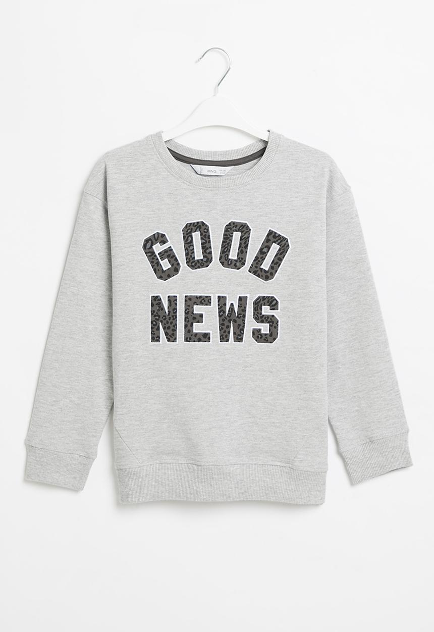 MANGO - Sweatshirt bisous - grey 