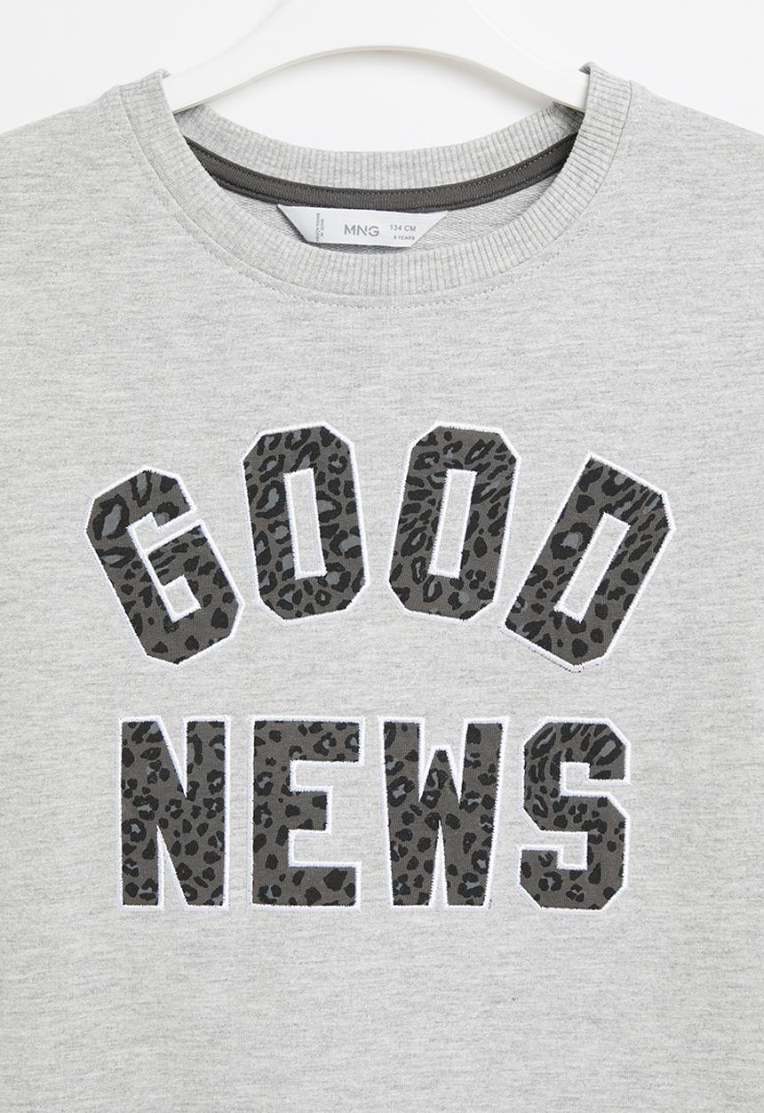 MANGO - Sweatshirt bisous - grey 