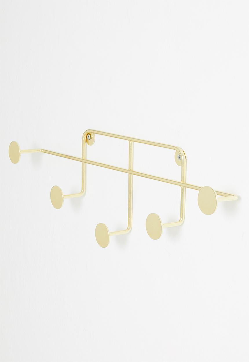 Sixth Floor - Harper wall hook - electroplated gold