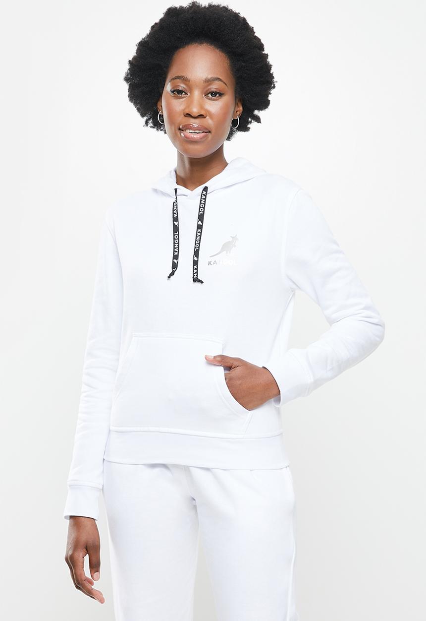 KANGOL - Ladies pastel hoodie top - white