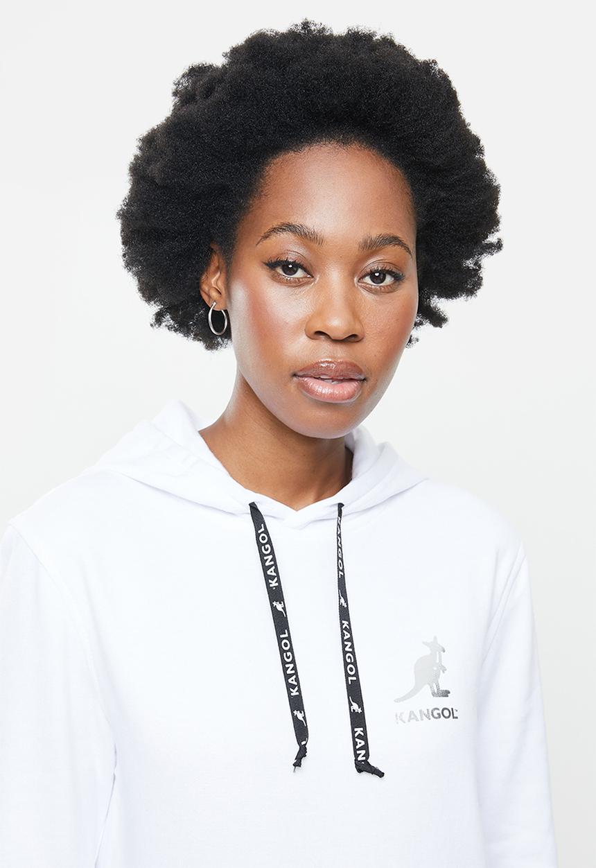 KANGOL - Ladies pastel hoodie top - white