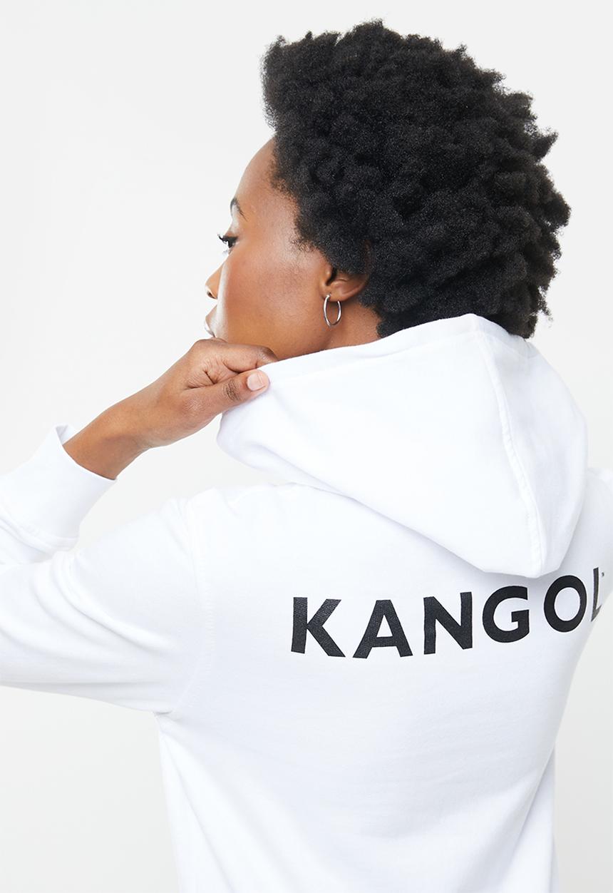 KANGOL - Ladies pastel hoodie top - white