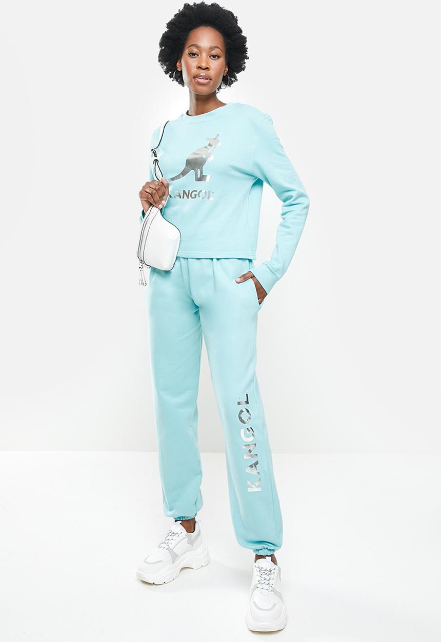 KANGOL - Ladies pastel track pants - pastel blue