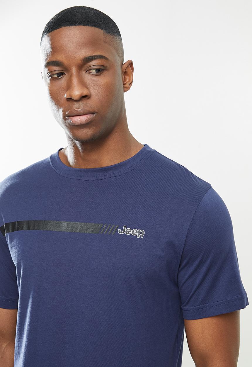 JEEP - Aaron short sleeve graphic tee - blue
