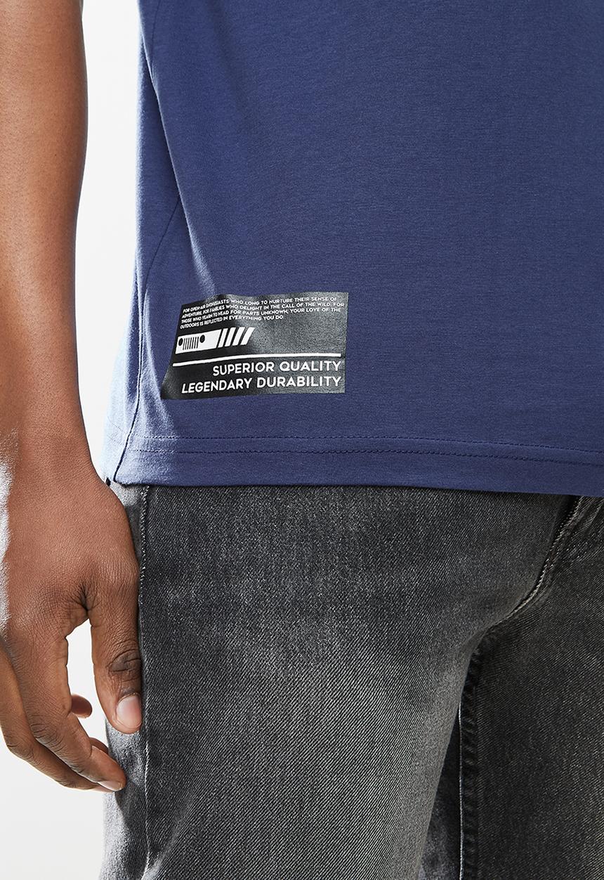 JEEP - Aaron short sleeve graphic tee - blue