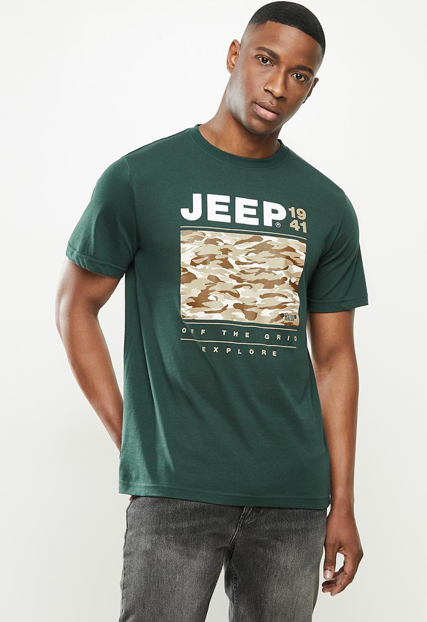 JEEP - Enzo short sleeve graphic tee - green