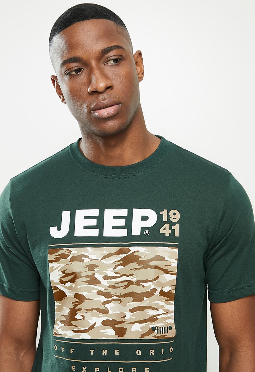 JEEP - Enzo short sleeve graphic tee - green