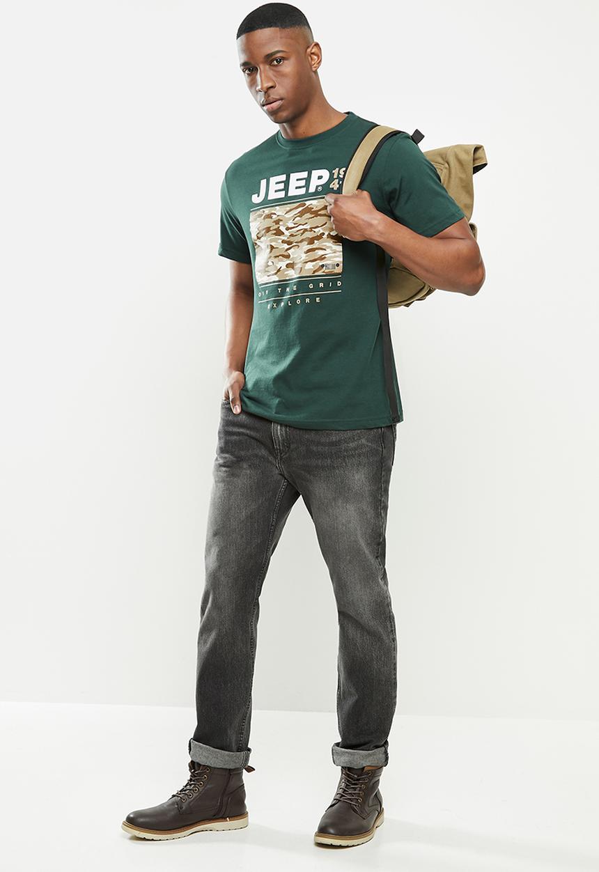 JEEP - Enzo short sleeve graphic tee - green
