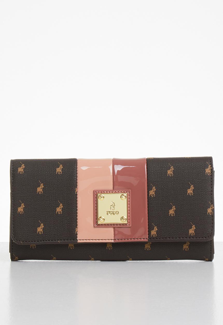 POLO - Brighton clutch purse - pink & brown 