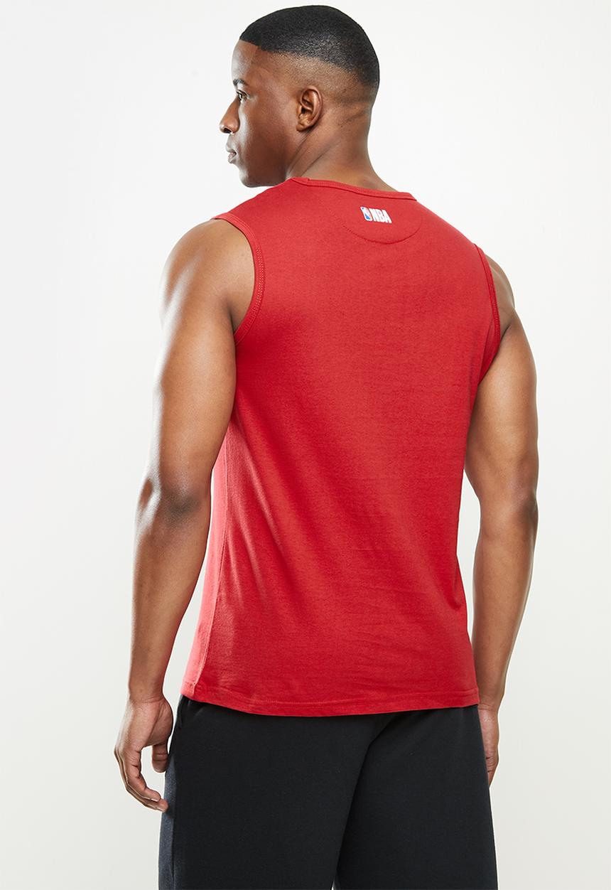 NBA - Rockets red retro vest straight hem - red