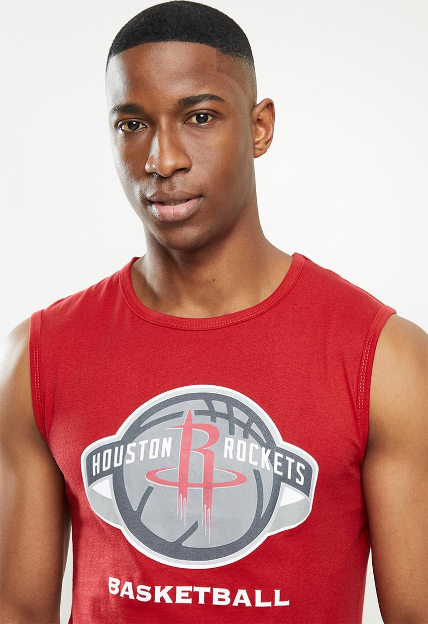 NBA - Rockets red retro vest straight hem - red