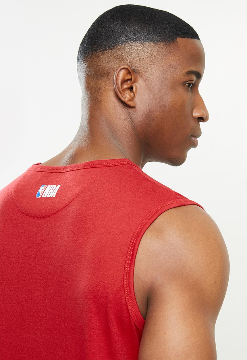 NBA - Rockets red retro vest straight hem - red