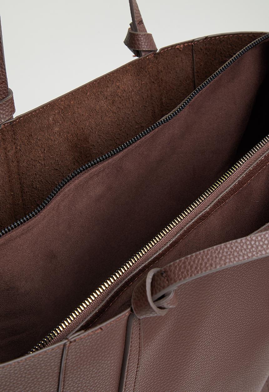 MANGO - Placa bag - brown
