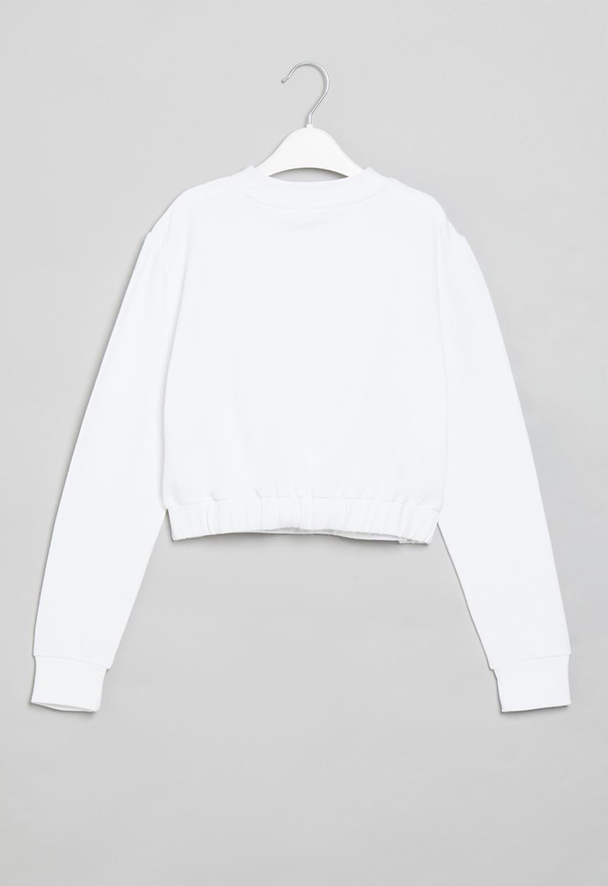 SISSY BOY - Nebraska crew neck with bling logo - white