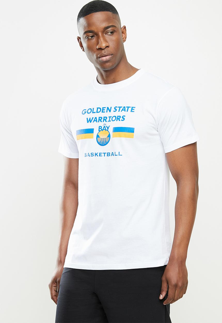 NBA - Golden state straight hem printed T-shirt - white