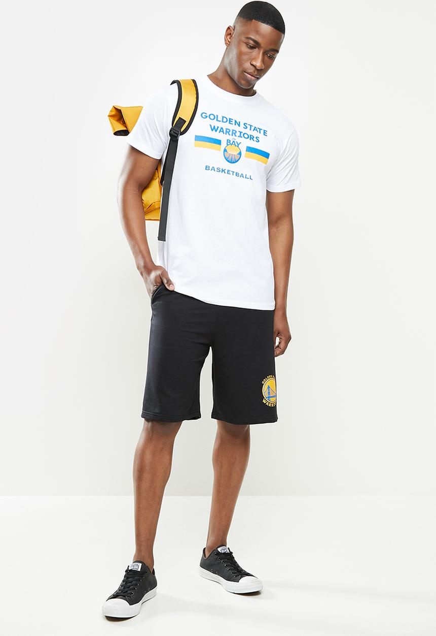 NBA - Golden state straight hem printed T-shirt - white