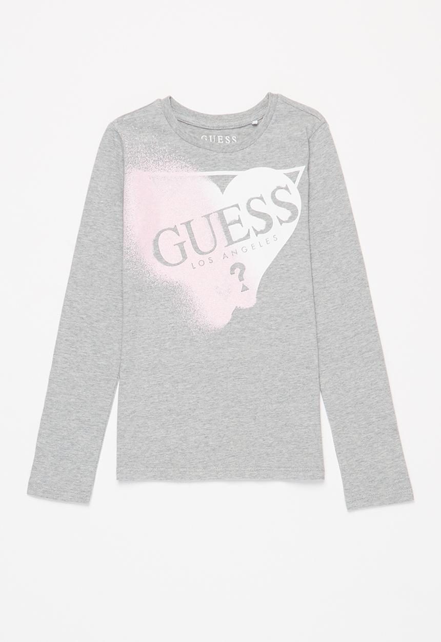 GUESS - Heart guess tri tee - grey 