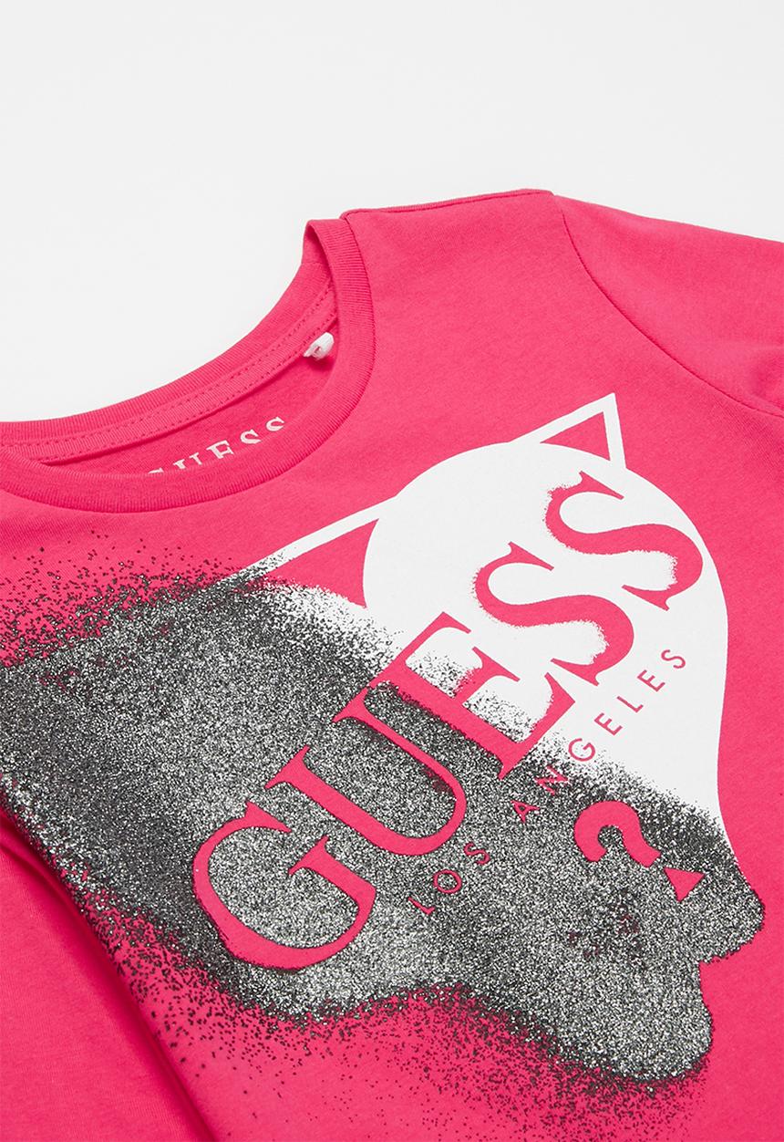 GUESS - Heart guess tri tee - pink