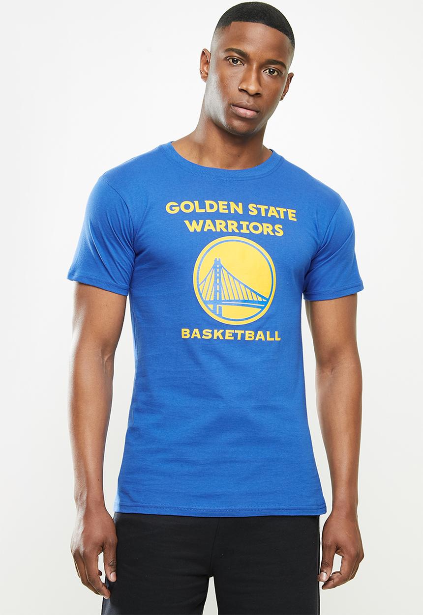 NBA - Icon warriors basketball straight hem printed T-shirt - blue