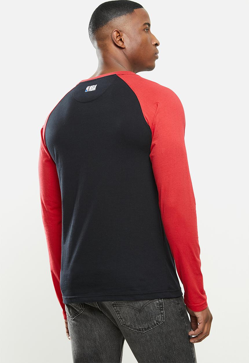 NBA - Bulls icon logo long sleeve printed T-shirt - black