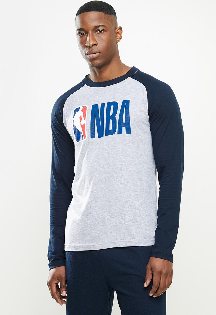 NBA - Nba icon logo long sleeve printed T-shirt - grey