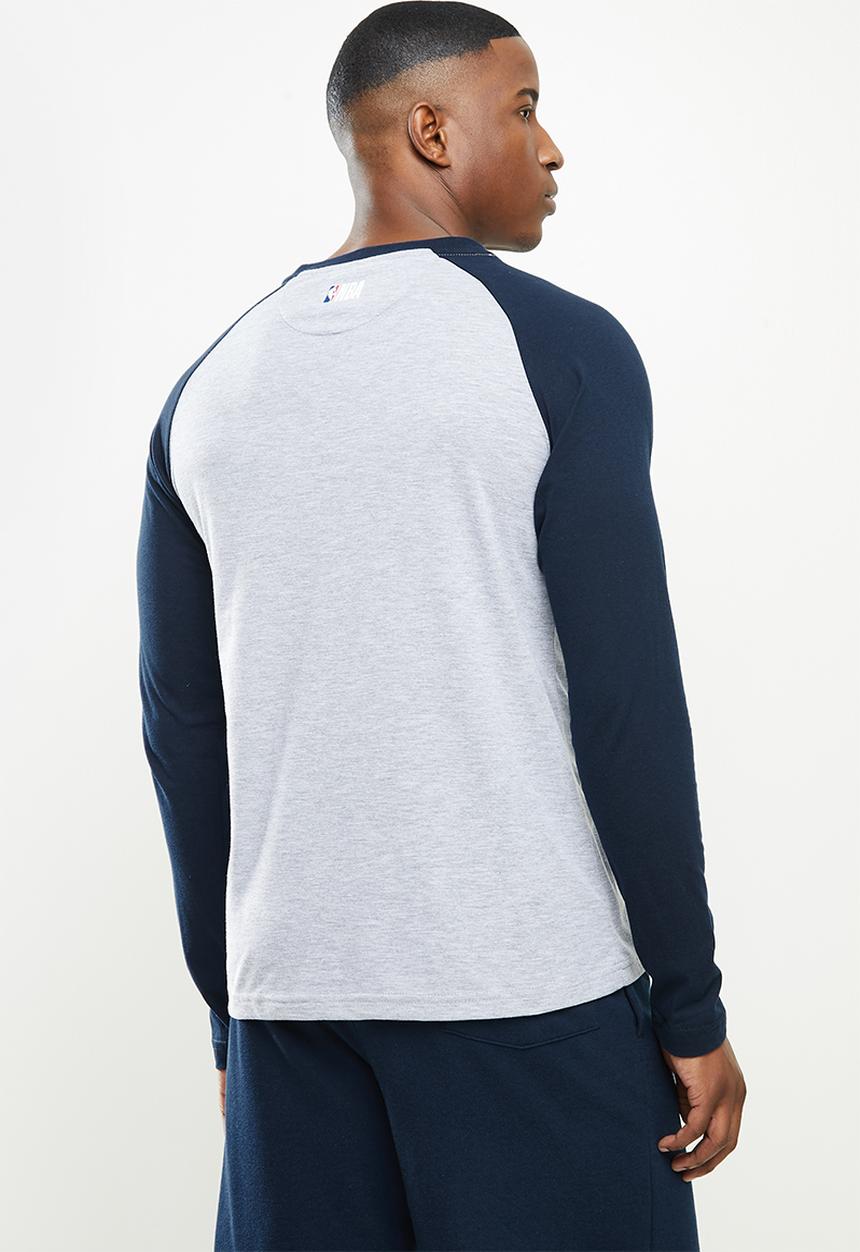 NBA - Nba icon logo long sleeve printed T-shirt - grey